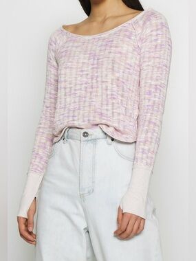 Free People We The Free Spaced Out Long Sleeve Top